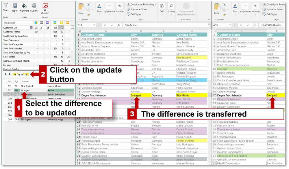 compare files on excel for mac